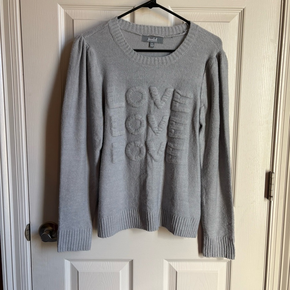 MARLED REUNITED Love Puff Sleeve Sweater